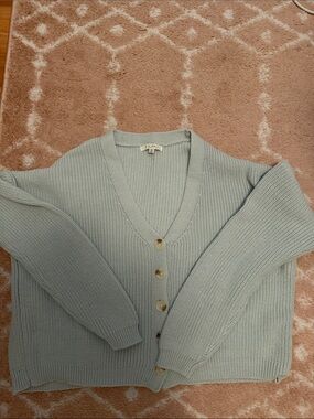 Z Supply Light Sage V-Neck Button Cardigan